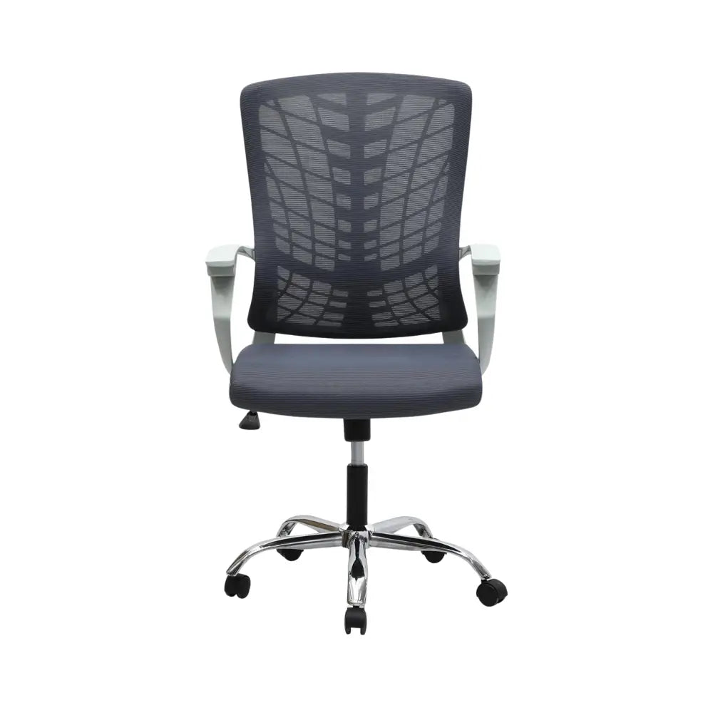 Ergonomic Grey Metal Computer Desk Chair - Multi-Purpose, Durable Design, 6-Month Warranty, 120KG Capacity-GCC Home Center
