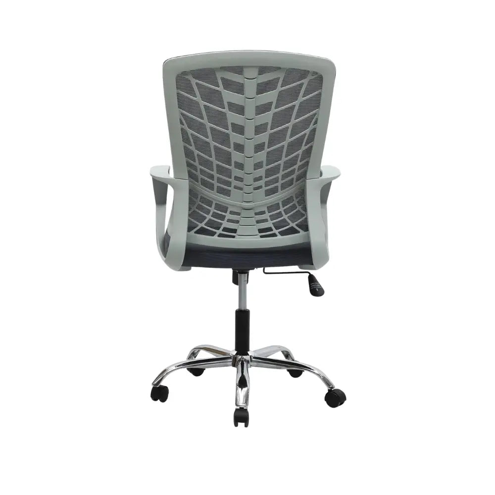 Ergonomic Grey Metal Computer Desk Chair - Multi-Purpose, Durable Design, 6-Month Warranty, 120KG Capacity-GCC Home Center