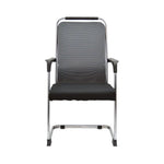 Load image into Gallery viewer, Ergonomic Grey Visitor Chair with Faux Leather &amp; Alloy Steel Frame - Comfortable &amp; Durable Office Seating-GCC Home Center