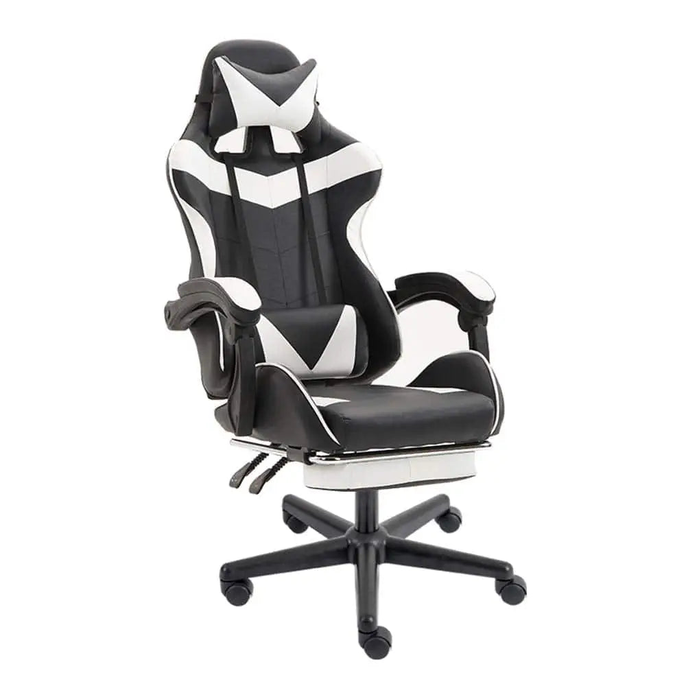 Ergonomic High-Back Chair with Padded Footrest, Swivel, Recline, and Enhanced Comfort Support-GCC Home Center