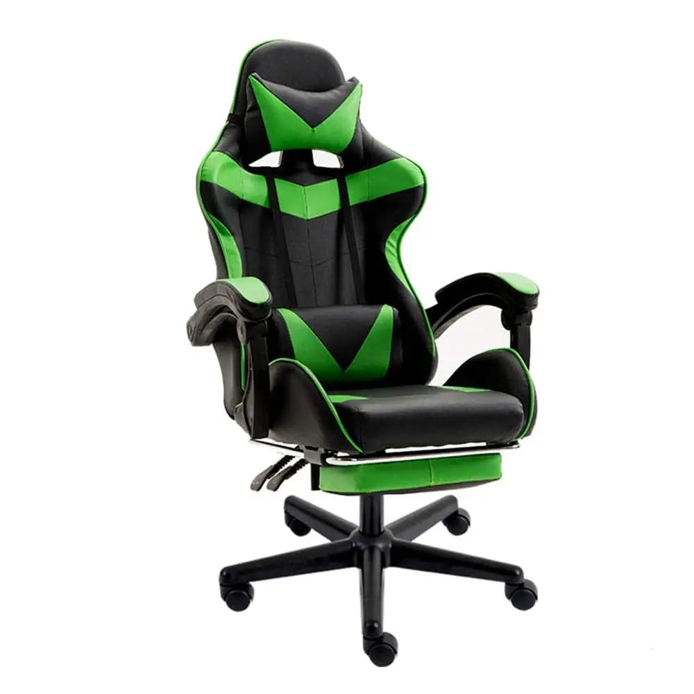 Ergonomic High-Back Chair with Padded Footrest, Swivel, Recline, and Enhanced Comfort Support-GCC Home Center