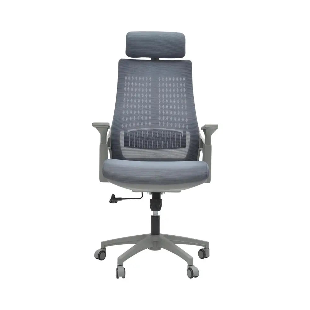 Ergonomic Large Office Chair with Breathable Mesh & Adjustable Features - Comfortable, Heavy-Duty Design, Grey-GCC Home Center