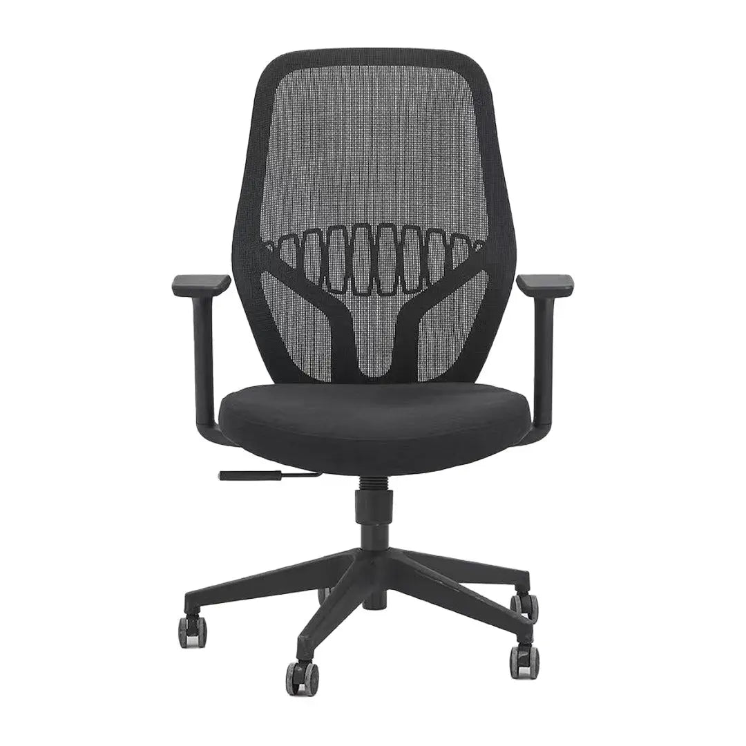Ergonomic Low Back Office Chair With Height Adjustable And Adjustable Arm Rest-GCC Home Center