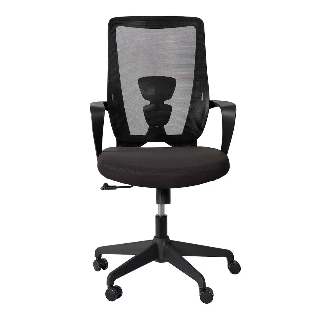 Ergonomic Low Back Office Chair With Metal Leg And Height Adjustable - Black-GCC Home Center