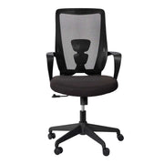 Ergonomic Low Back Office Chair With Metal Leg And Height Adjustable - Black-GCC Home Center