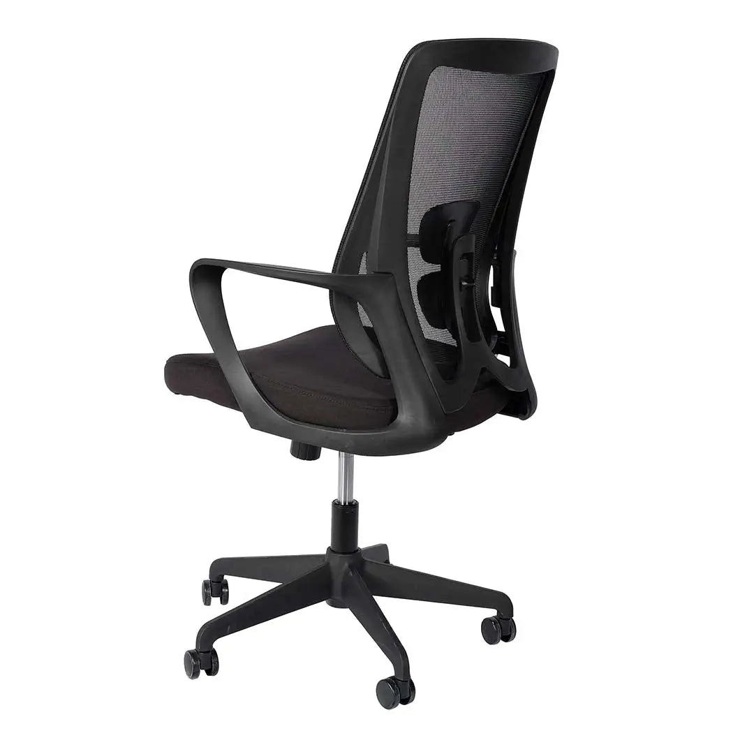 Ergonomic Low Back Office Chair With Metal Leg And Height Adjustable - Black-GCC Home Center
