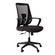 Ergonomic Low Back Office Chair With Metal Leg And Height Adjustable - Black-GCC Home Center