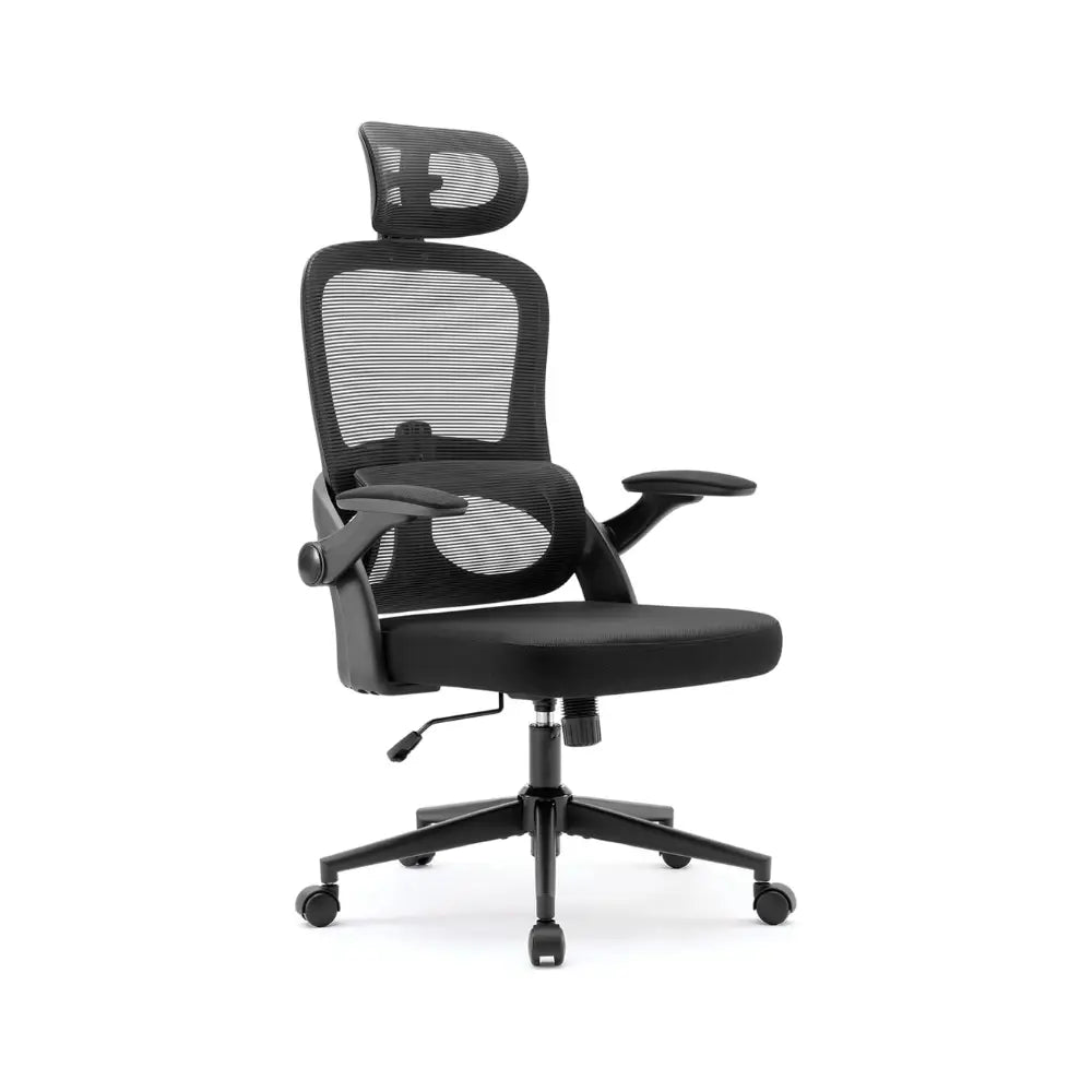 Ergonomic Mesh Office Chair with Adjustable Lumbar & Headrest Support - Reclining Black Desk Chair, 3-Year Warranty-GCC Home Center