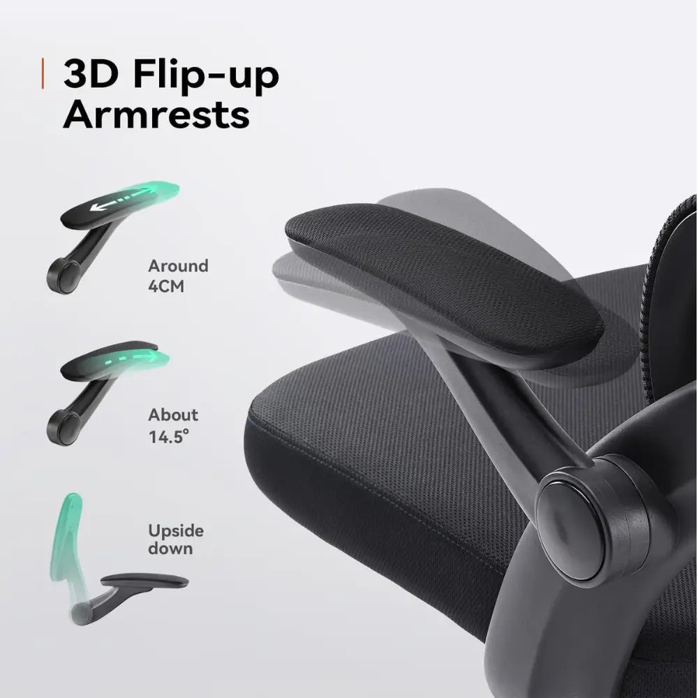 Ergonomic Mesh Office Chair with Adjustable Lumbar & Headrest Support - Reclining Black Desk Chair, 3-Year Warranty-GCC Home Center