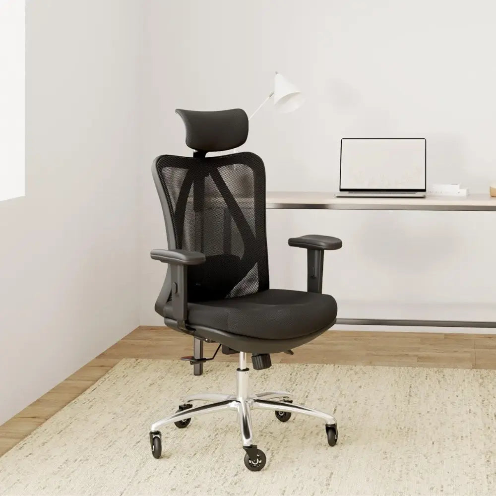 Ergonomic Mesh Office Chair with Adjustable Lumbar Support & Stainless Steel Frame - Breathable Design, 330 lbs Capacity-GCC Home Center