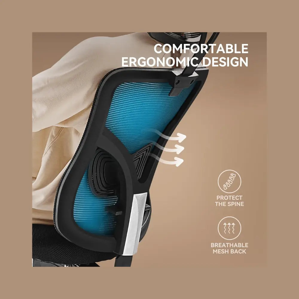 Ergonomic Mesh Office Chair with Adjustable Lumbar Support, High-Back Design & Breathable Seat - Perfect for Home & Office Comfort-GCC Home Center