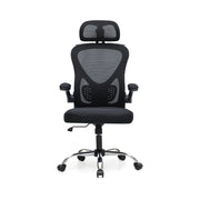Ergonomic Mesh Office Chair with Flip-Up Arms - Adjustable Height, 360° Swivel & Space-Saving Design-GCC Home Center