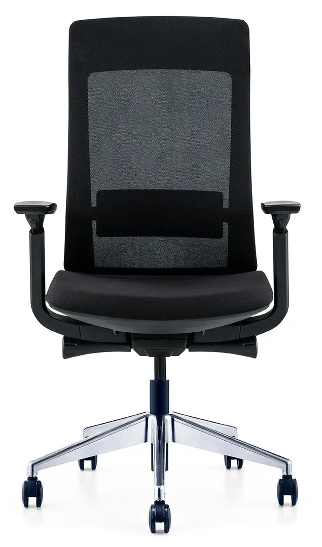 Ergonomic Multifunction Office Chair – Adjustable Headrest, 4-Position Lock, and Chrome Base