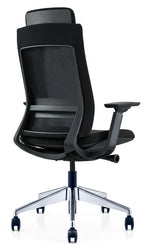 Load image into Gallery viewer, Ergonomic Multifunction Office Chair – Adjustable Headrest, 4-Position Lock, and Chrome Base