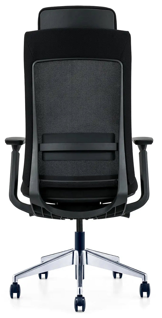 Ergonomic Multifunction Office Chair – Adjustable Headrest, 4-Position Lock, and Chrome Base