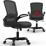 Load image into Gallery viewer, Ergonomic Office Chair - BIFMA Certified High Back Mesh Desk Chair with Adjustable Lumbar Support &amp; Flip-Up Armrests for Home Office (Modern, All Black)
