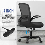 Load image into Gallery viewer, Ergonomic Office Chair - BIFMA Certified High Back Mesh Desk Chair with Adjustable Lumbar Support &amp; Flip-Up Armrests for Home Office (Modern, All Black)