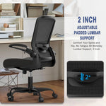 Load image into Gallery viewer, Ergonomic Office Chair - BIFMA Certified High Back Mesh Desk Chair with Adjustable Lumbar Support &amp; Flip-Up Armrests for Home Office (Modern, All Black)