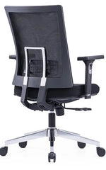 Load image into Gallery viewer, Ergonomic Office Chair – Black with Sliding Seat, Adjustable Headrest &amp; Lumbar Support