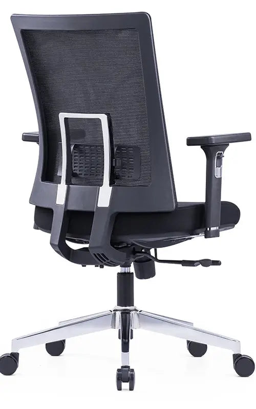 Ergonomic Office Chair – Black with Sliding Seat, Adjustable Headrest & Lumbar Support