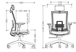 Load image into Gallery viewer, Ergonomic Office Chair – Black with Sliding Seat, Adjustable Headrest &amp; Lumbar Support