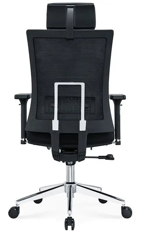 Ergonomic Office Chair – Black with Sliding Seat, Adjustable Headrest & Lumbar Support