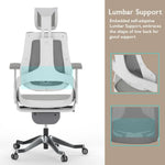 Load image into Gallery viewer, Ergonomic Office Chair With Adjustable Backrest - High Back (White)-GCC Home Center
