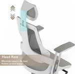 Load image into Gallery viewer, Ergonomic Office Chair With Adjustable Backrest - High Back (White)-GCC Home Center