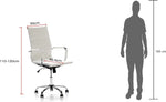 Load image into Gallery viewer, Ergonomic Office Chair with Height Adjustable Seat, PU Chrome High-Back-GCC Home Center
