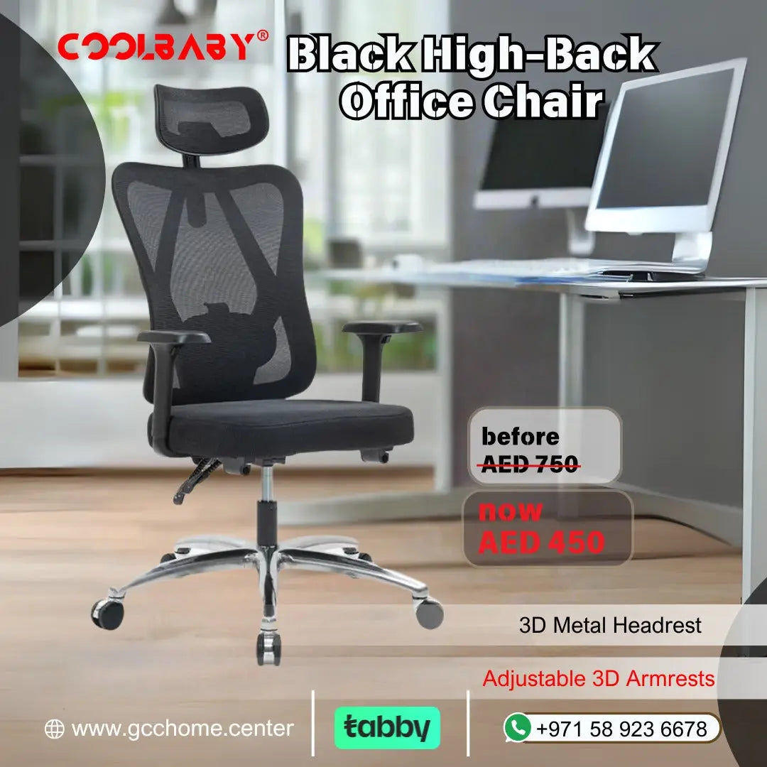 Ergonomic Office Chair with Lumbar Support - Adjustable & Swivel Mid-Back Desk Chair-GCC Home Center