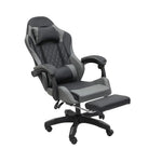 Load image into Gallery viewer, Ergonomic White Gaming Racing Chair with Adjustable Backrest &amp; Footrest - Comfortable Faux Leather High-Back Design-GCC Home Center