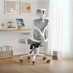 Load image into Gallery viewer, Ergonomic White Office Chair with Adjustable Lumbar Support &amp; Breathable Mesh - Comfortable High-Back Desk Chair for Home &amp; Office-GCC Home Center