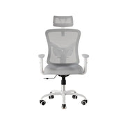 Ergonomic White Office Chair with Adjustable Lumbar Support & Breathable Mesh - Comfortable High-Back Desk Chair for Home & Office-GCC Home Center