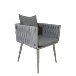 Load image into Gallery viewer, Exceptional Aluminum Frame WPC 6-Seater Outdoor Dining Set with Cushions for Garden and Patio-GCC Home Center