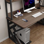Load image into Gallery viewer, Executive Industrial Computer Desk, Gaming Desk Metal and Wood, Home or Office Desk, with Storage Shelves-GCC Home Center