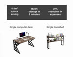 Load image into Gallery viewer, Executive Industrial Computer Desk, Gaming Desk Metal and Wood, Home or Office Desk, with Storage Shelves-GCC Home Center