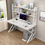 Load image into Gallery viewer, Executive Industrial Computer Desk, Gaming Desk Metal and Wood, Home or Office Desk, with Storage Shelves-GCC Home Center