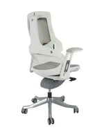 Load image into Gallery viewer, Executive Medium Back Height Ergonomic Mesh Chair, Office Conference Mesh Chairs With Adjustable-Backrest Caster Wheels- White-GCC Home Center