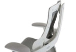 Load image into Gallery viewer, Executive Medium Back Height Ergonomic Mesh Chair, Office Conference Mesh Chairs With Adjustable-Backrest Caster Wheels- White-GCC Home Center
