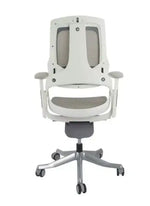 Load image into Gallery viewer, Executive Medium Back Height Ergonomic Mesh Chair, Office Conference Mesh Chairs With Adjustable-Backrest Caster Wheels- White-GCC Home Center