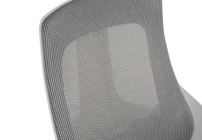 Executive Medium Back Height Ergonomic Mesh Chair, Office Conference Mesh Chairs With Adjustable-Backrest Caster Wheels- White-GCC Home Center