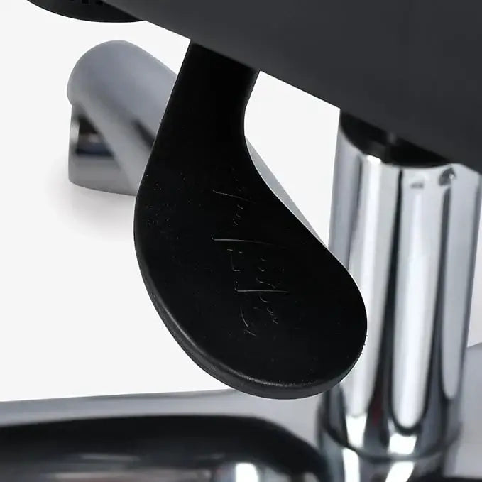 Executive Office Chair, Metal/Chrome Wheel Base - Black-GCC Home Center