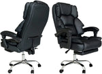 Load image into Gallery viewer, COOLBABY Executive Office Gaming Chair PU Leather 360° Swivel Desk Chair, High Back &amp; Adjustable Height Computer Table Chair, Soft Foam Gaming Study Chair Lumbar Support with Footrest (Black)-GCC Home Center