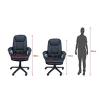 Load image into Gallery viewer, Executive PU High-Back Ergonomic Office Chair with Height Adjustable Seat - Black-GCC Home Center