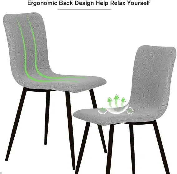 Fabric Cushion Grey Dining Chair for Kitchen, Living Room-GCC Home Center