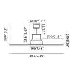 Load image into Gallery viewer, Fan Ø 127CM Ceiling Fan Chrome/Brown With Remote Control Included