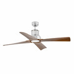 Load image into Gallery viewer, Fan Ø 127CM Ceiling Fan Chrome/Brown With Remote Control Included