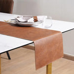 Load image into Gallery viewer, Faux Leather Table Runner 35.5x91.5 cm – Brown