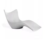 Load image into Gallery viewer, Fiberglass Outdoor Sunlounger 200cm – Waterproof &amp; Sunproof Poolside Lounge Chair with Ergonomic Backrest, White