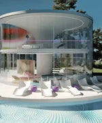 Load image into Gallery viewer, Fiberglass Outdoor Sunlounger 200cm – Waterproof &amp; Sunproof Poolside Lounge Chair with Ergonomic Backrest, White